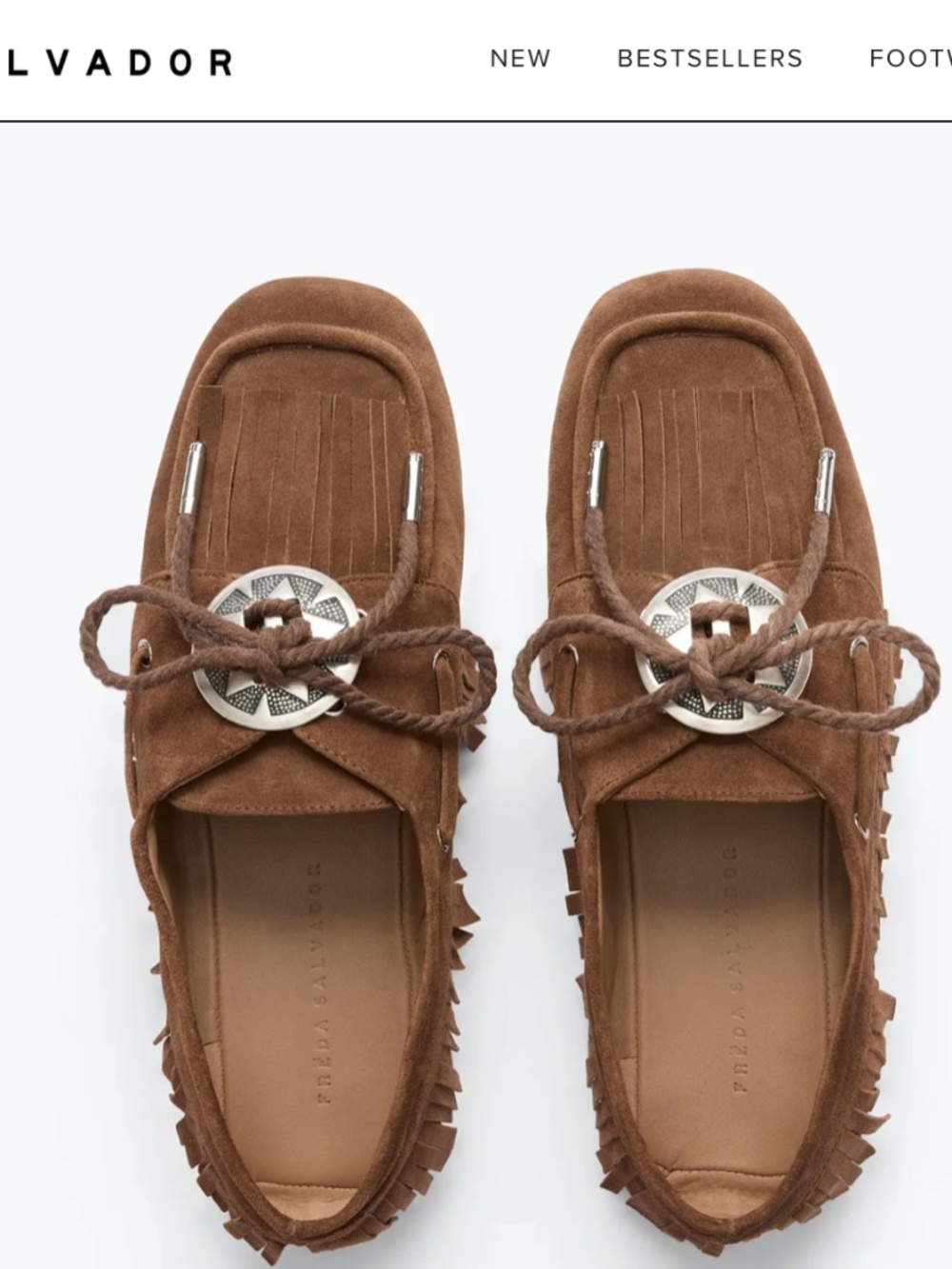 Freda Salvador Ramona fringe Moccasins size 9